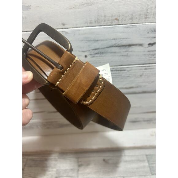 Wilson Accessories - WILSON LEATHER Women's Belt ~ Brown w Large Brass Buckle ~ Size M